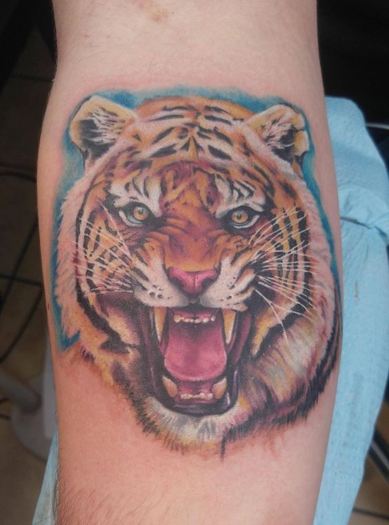 Growling Tiger Tattoo
