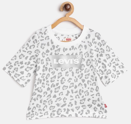 Leopard Print Levis T Shirt For Girls