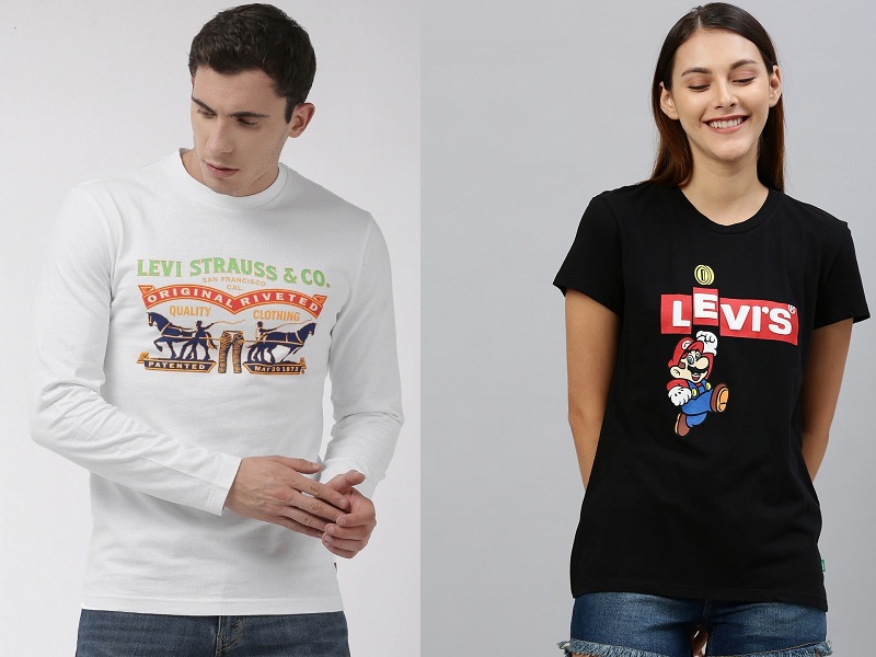 Mode Shirts T-Shirts Levi’s Levi\u2019s T-Shirt Motivdruck Casual-Look 