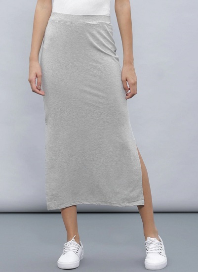 Long Pencil Skirt With Side Silts