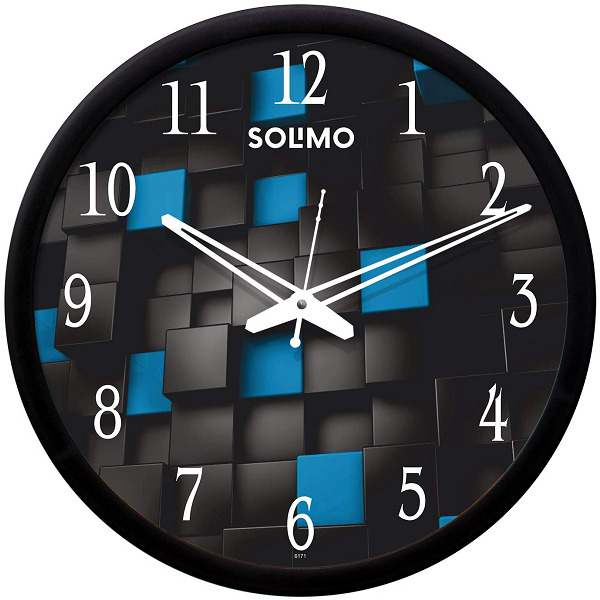 Plastic Black Designer Wall Clock