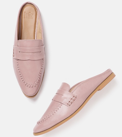 Pointed Toe Pink Penny Loafers