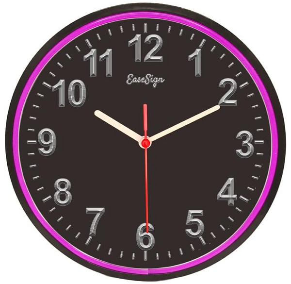 Purple Neon Clock