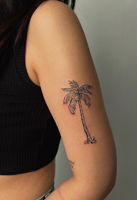 Palm Tree Temporary Tattoo / Small Palm Tree Tattoo / Tiny - Etsy Australia