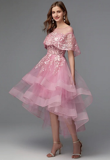 Tulle Asymmetrical Prom Dress