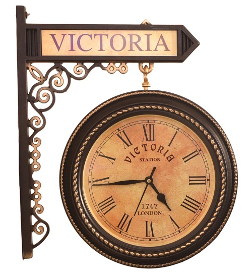 Victorian Side Wall Hanging Clock