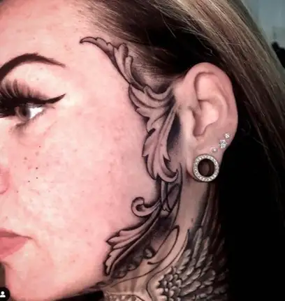 Imaginative on Instagram Well this is an easily hidden tattoo    Face  tattoos Face tattoos for women Neck tattoos women