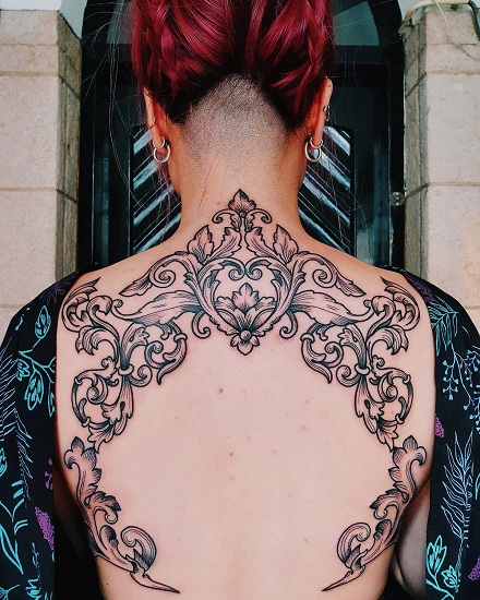 Extensive Baroque Back Tattoo