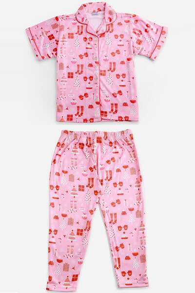 Girl’s Pink Satin Pajamas