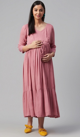 casual simple dress for pregnant lady