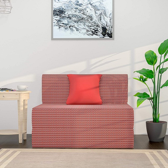 Solimo Metro Fabric single-seater Sofa cum Bed