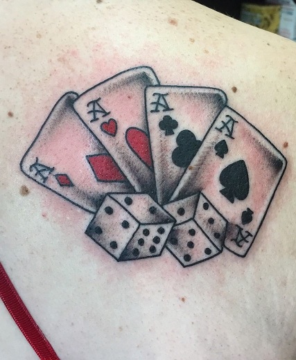 Ace Tattoo On Shoulder