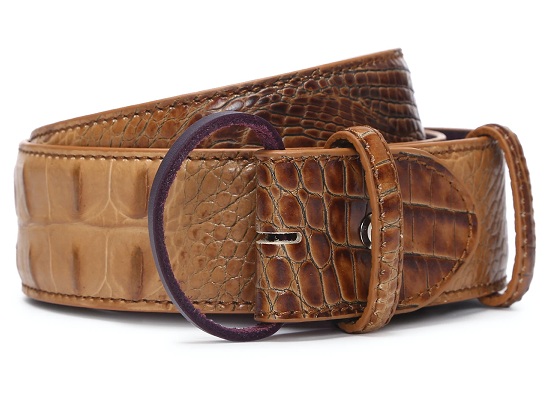 Branded Snake Leather Belt