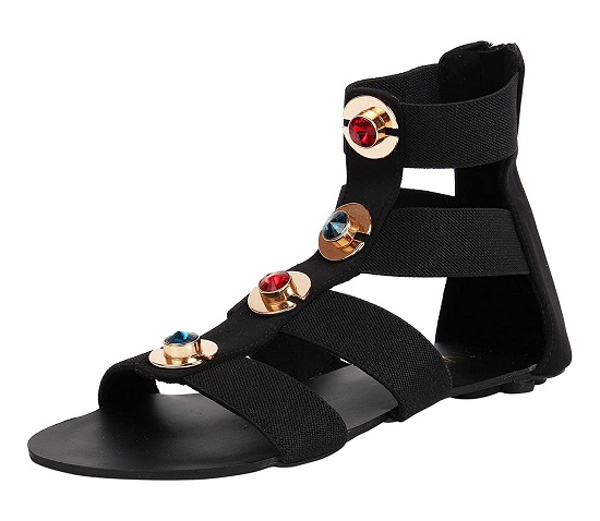 Catwalk Gladiator Sandals With Zip Closure