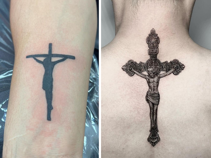 Crucifix tattoo images