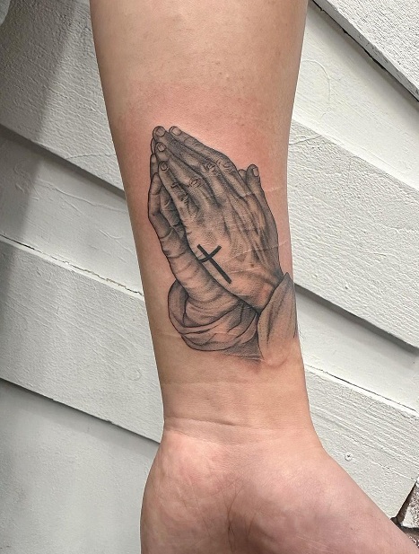 Cross Tattoo Hands