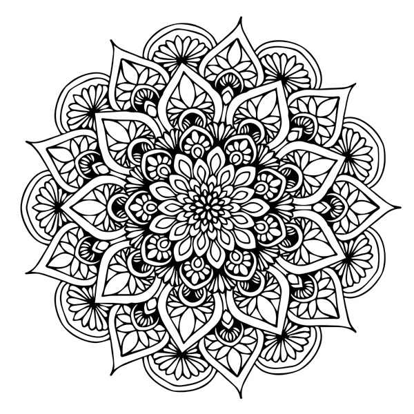Flower Mandala Coloring Sheet