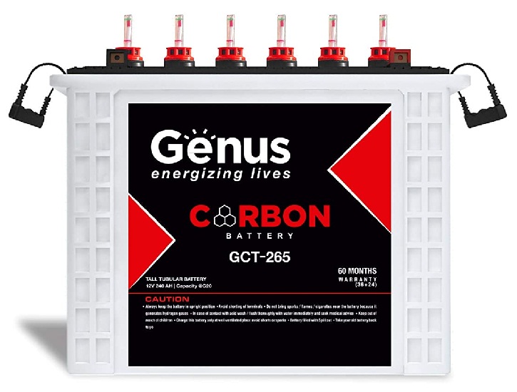Genus Carbon Gct265 Tall Tubular 240 Ah Inverter Battery For Home