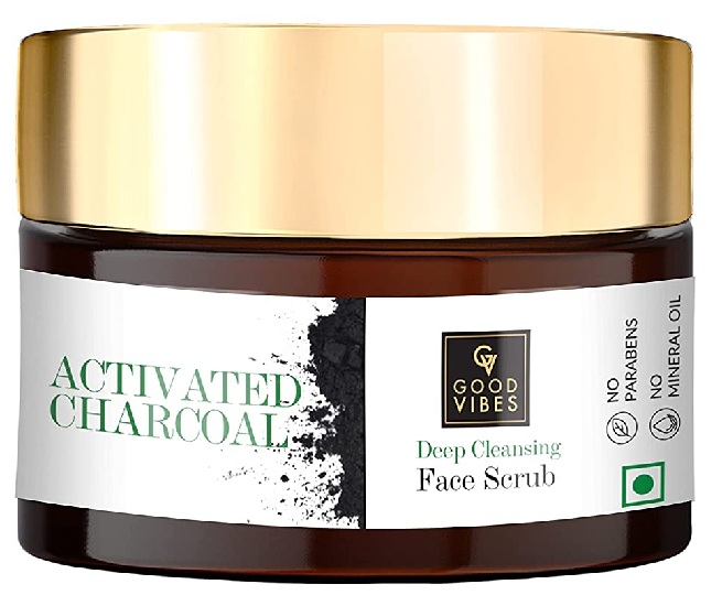 Good Vibes Activated Charcoal Skin Exfoliating Face Scrub