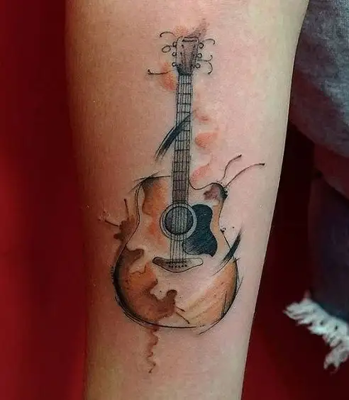 Guitar Music Tattoo