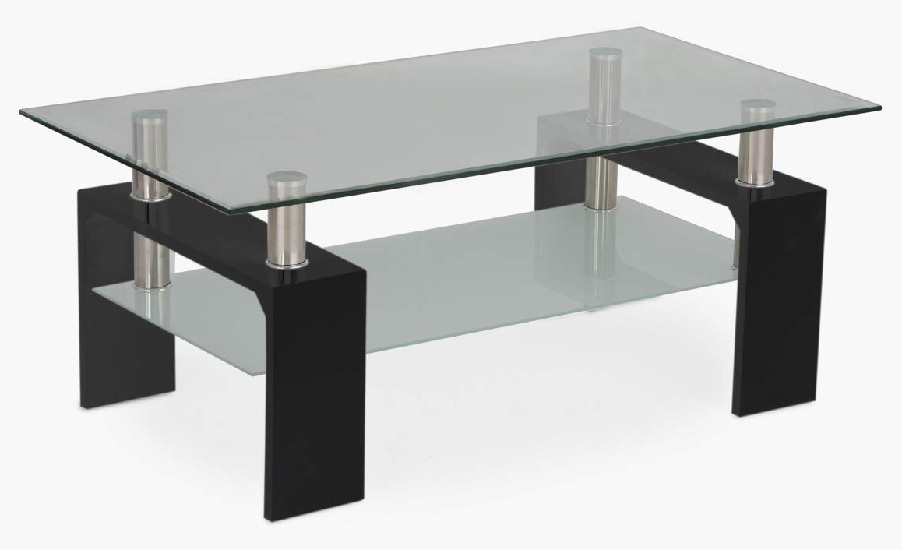 Home Centre Finn MDF High Gloss Two-Tiered Coffee Table