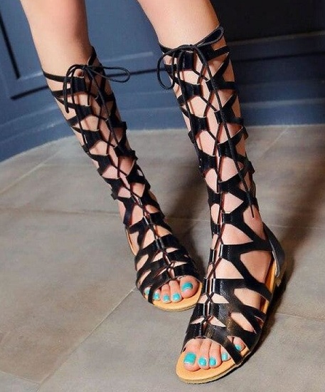 Buy Jhambs Casual Stlyish Flat Black Gladiator Sandals Women Online at  Best Prices in India  JioMart