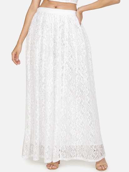 Lace Flowy Maxi Skirt