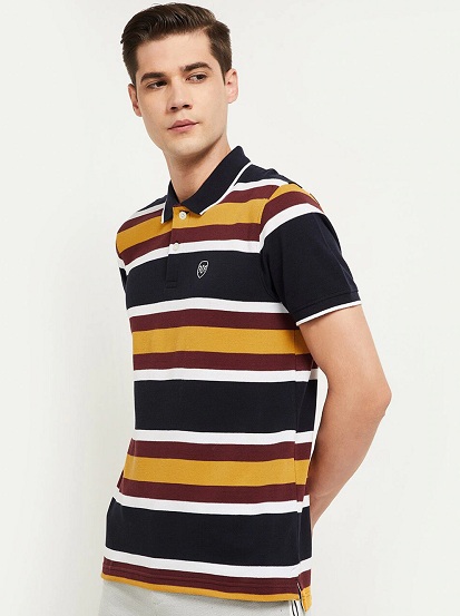Long Polo Striped T Shirt