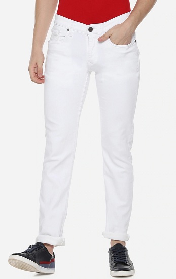 Louis Philippe White Jeans