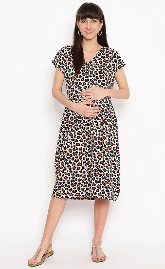 Maternity Leopard Print Dress