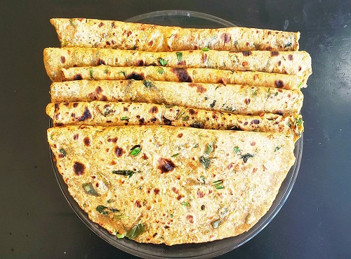 Mixed Veg Whole Wheat Paratha healthy breakfast for weight gain