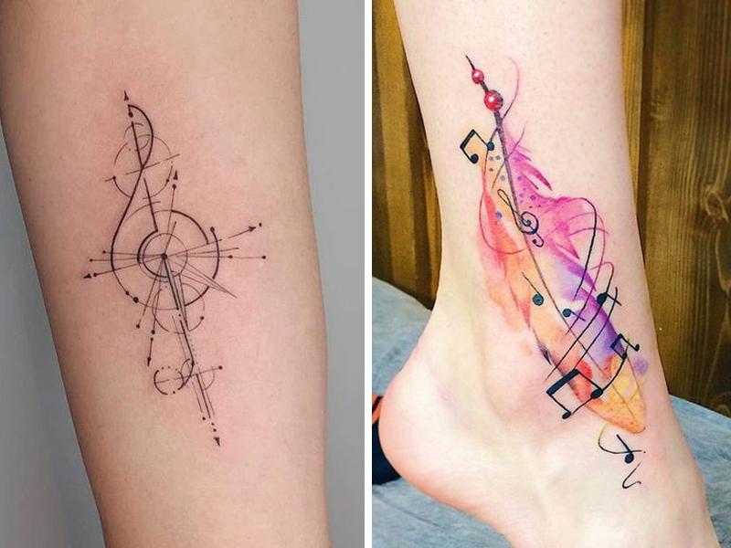 Music tattoos for females