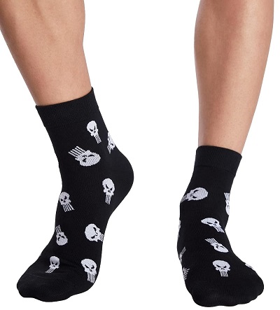 Skull Pattern Lightweight Cotton Sock
