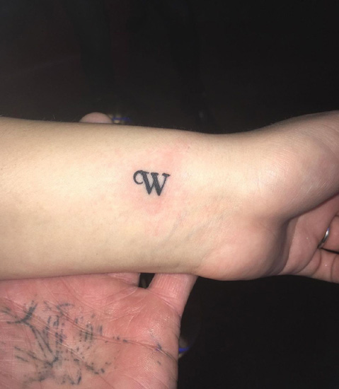 Stunning Wrist W Letter Tattoo