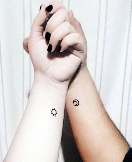Sun And Moon Tattoo Design