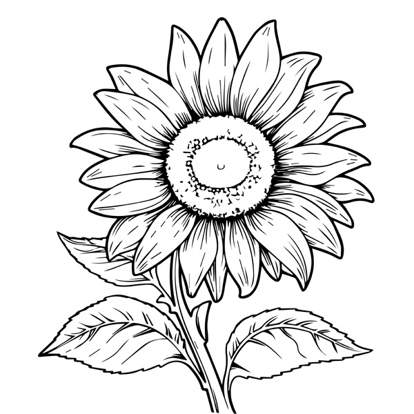 Sunflower Coloring Picture