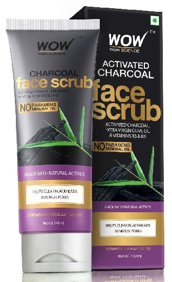 WOW, Activated Charcoal Face Scrub