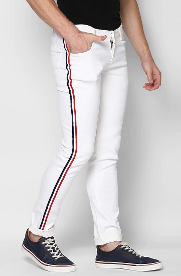 White Striped Jeans