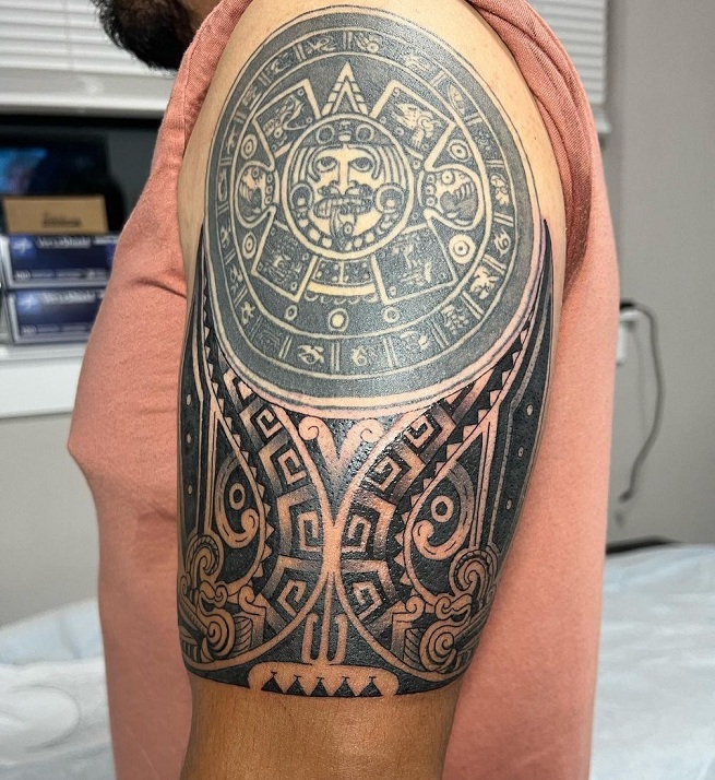 Aztec Hand Tattoo