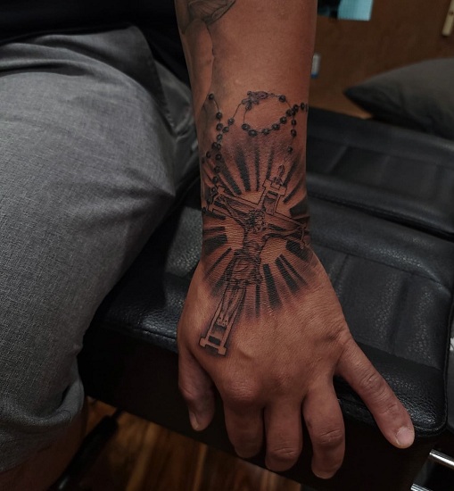3d Jesus Tattoo On The Arm