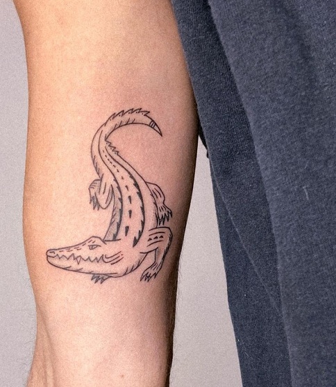 Alligator Tattoo On Hand