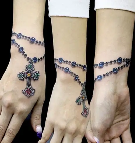 Black chain tattoo on the hand  Tattoogridnet