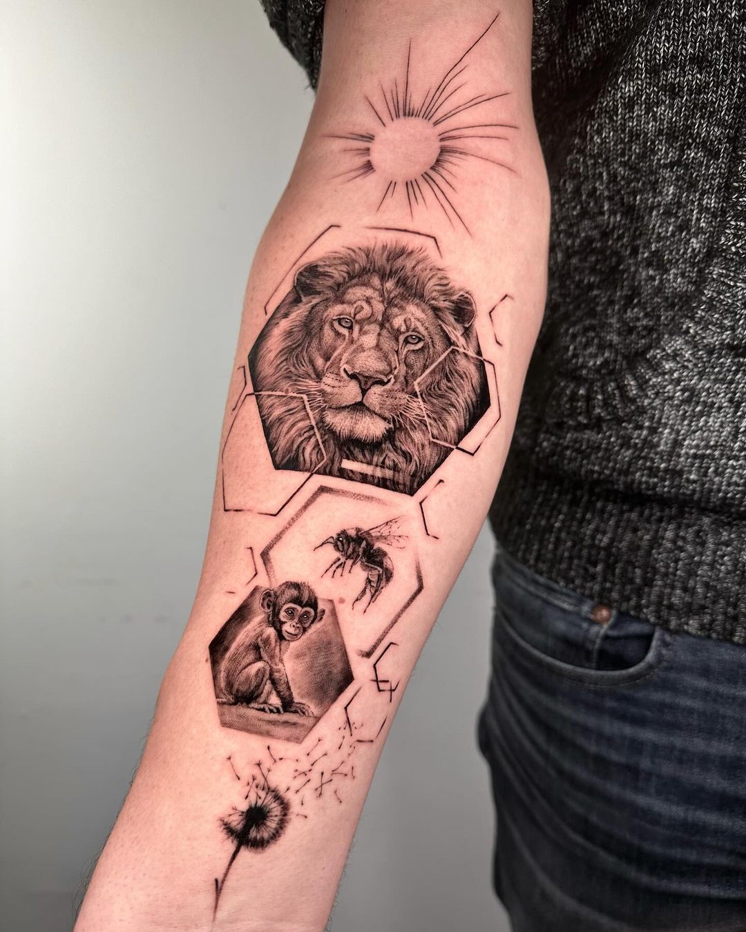 Circle Of Life Lion King Tattoo On Forearm