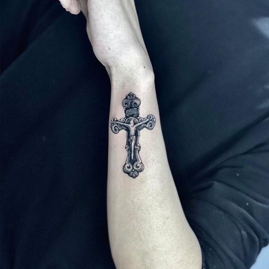 Cute Jesus Hand Tattoo