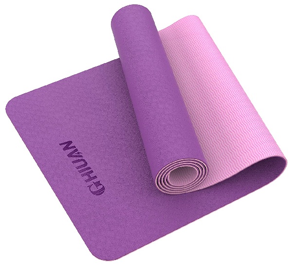 GHIUAN Yoga Mat, 1/4 TPE Fitness Exercise Mat