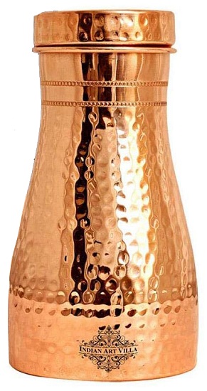 Indian Art Villa Pure Copper Water Bottle 9