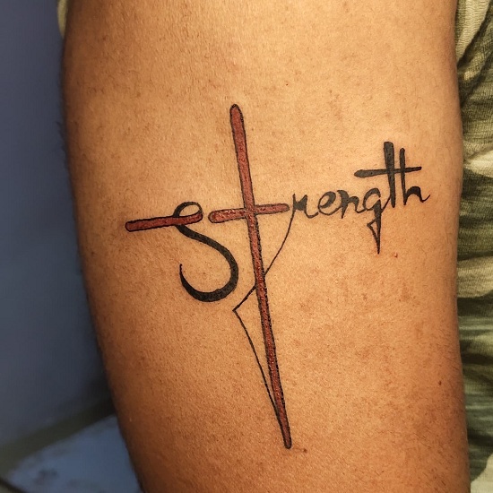 Share 96+ about jesus word cross tattoo super hot .vn