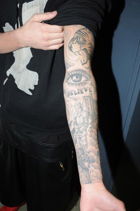 Justin Bieber Hand Tattoo