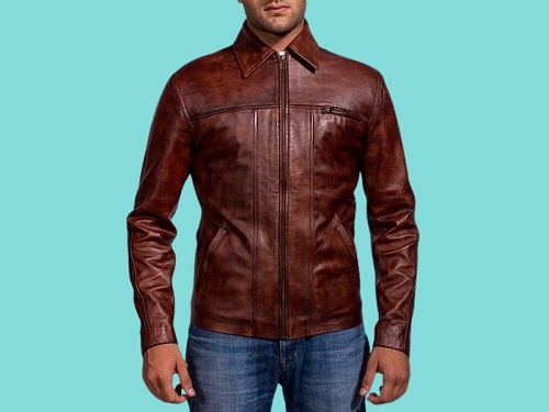 Maroon Leather Jacket Men’s