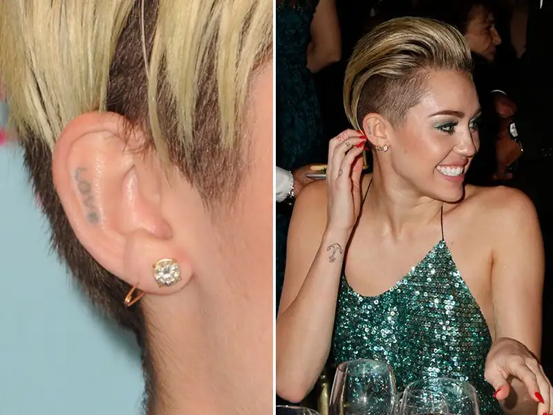 Miley Cyruss Tattoos  Photos and Meaning of Miley Cyrus Tattoos